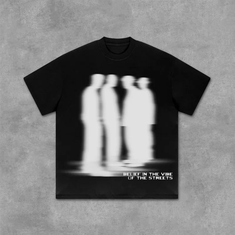 Shadow Graphic T-Shirt – Y2K Vintage Street Style