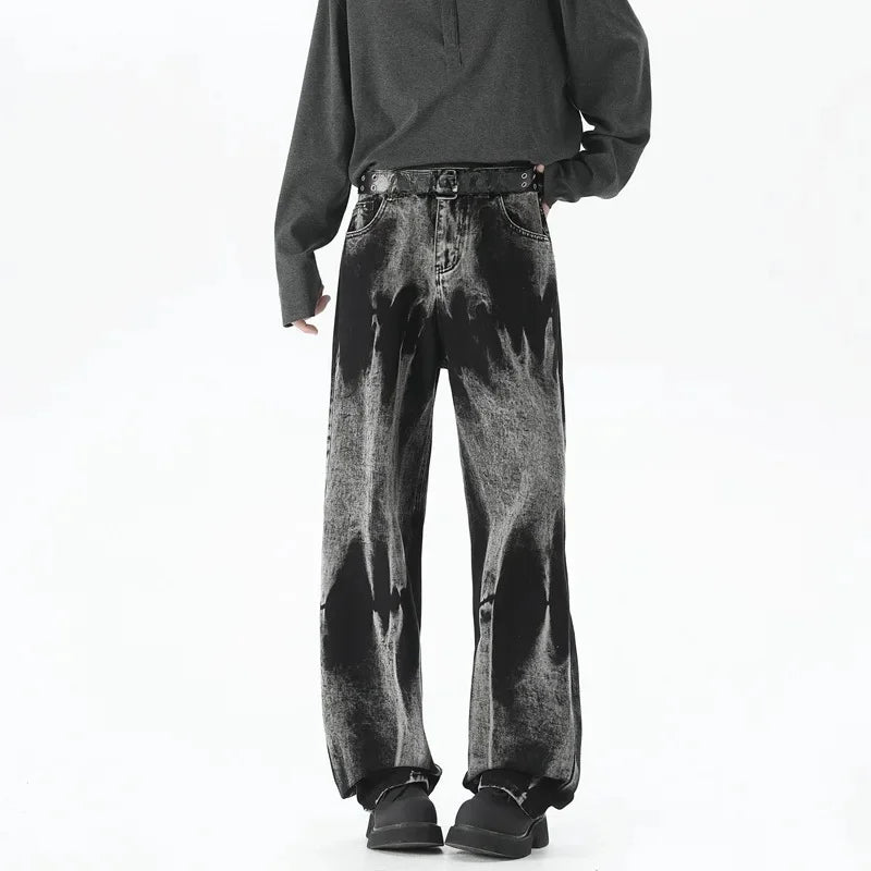 Curly Wash Straight-Leg Jeans