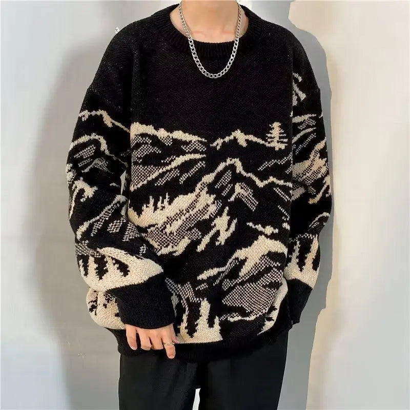 Vintage Jacquard Knit Sweater