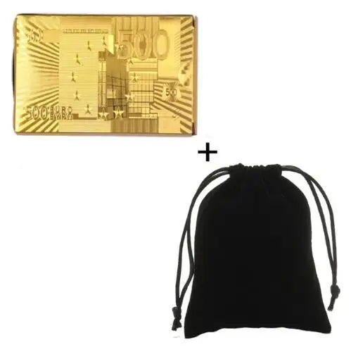 Gold Black Foil Waterproof Poker Cards