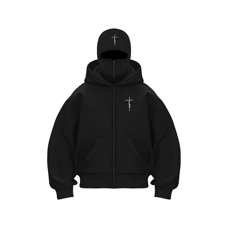 Faith Cross Hoodie – Y2K Harajuku Street Style 2025