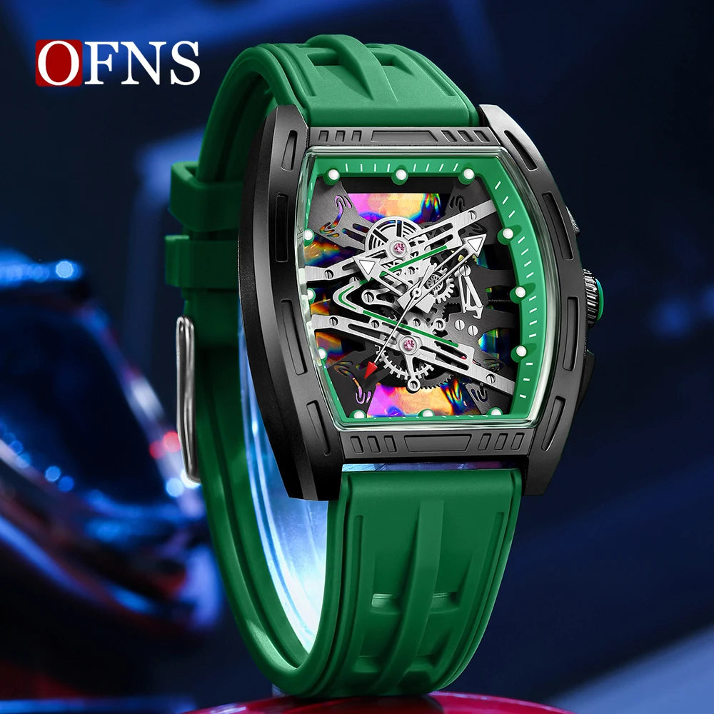 Tonneau Colorful Dial Quartz Watch
