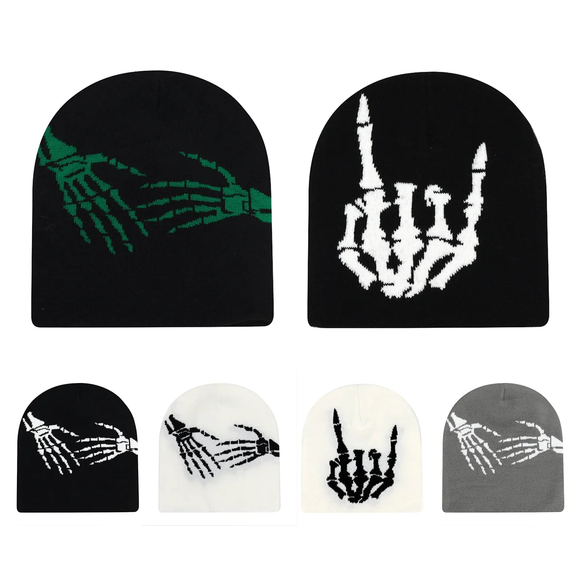 Y2K Skull Knit Beanie