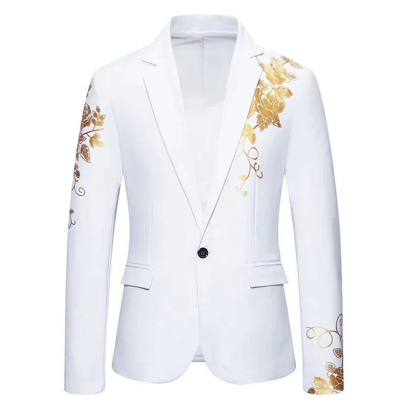 Luxury Gold Pattern Blazer