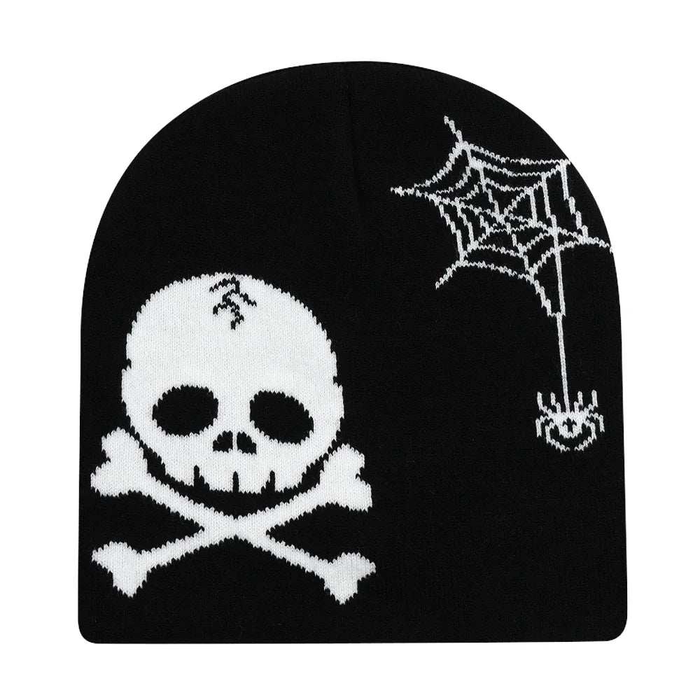 Y2K Skull Knit Beanie
