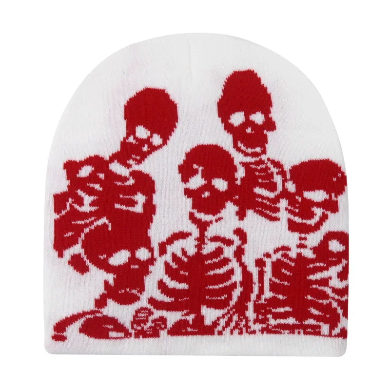 Y2K Skull Knit Beanie
