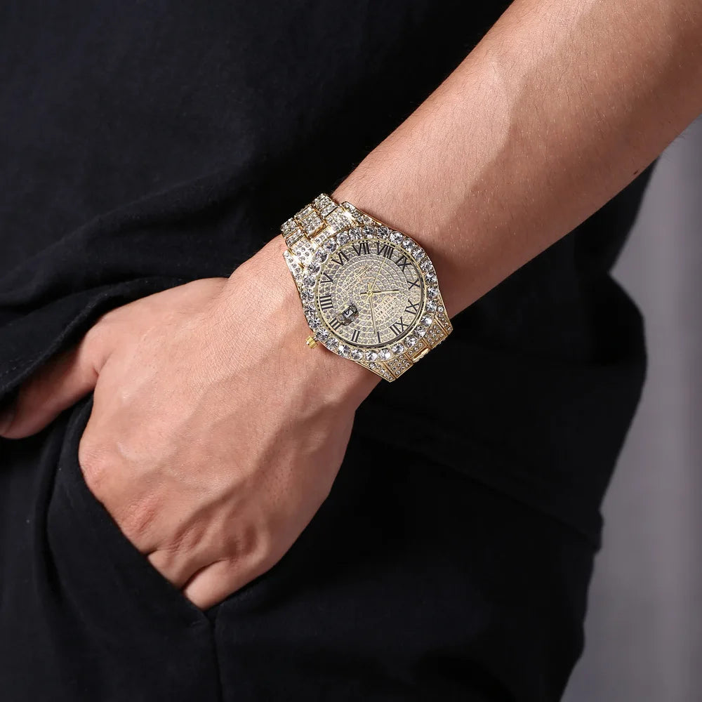 Hip Hop Iced Out Rhinestone Watch