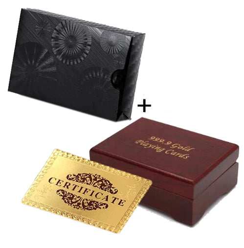 Gold Black Foil Waterproof Poker Cards