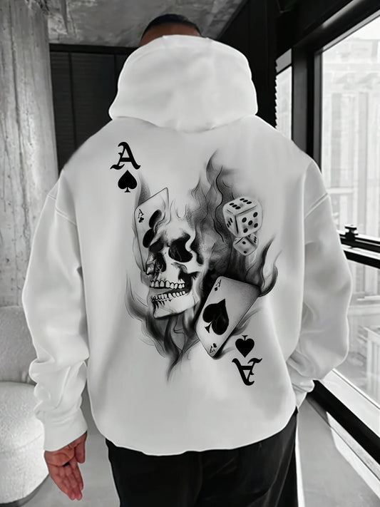 Skull Print Hoodie – Warm Casual Streetwear