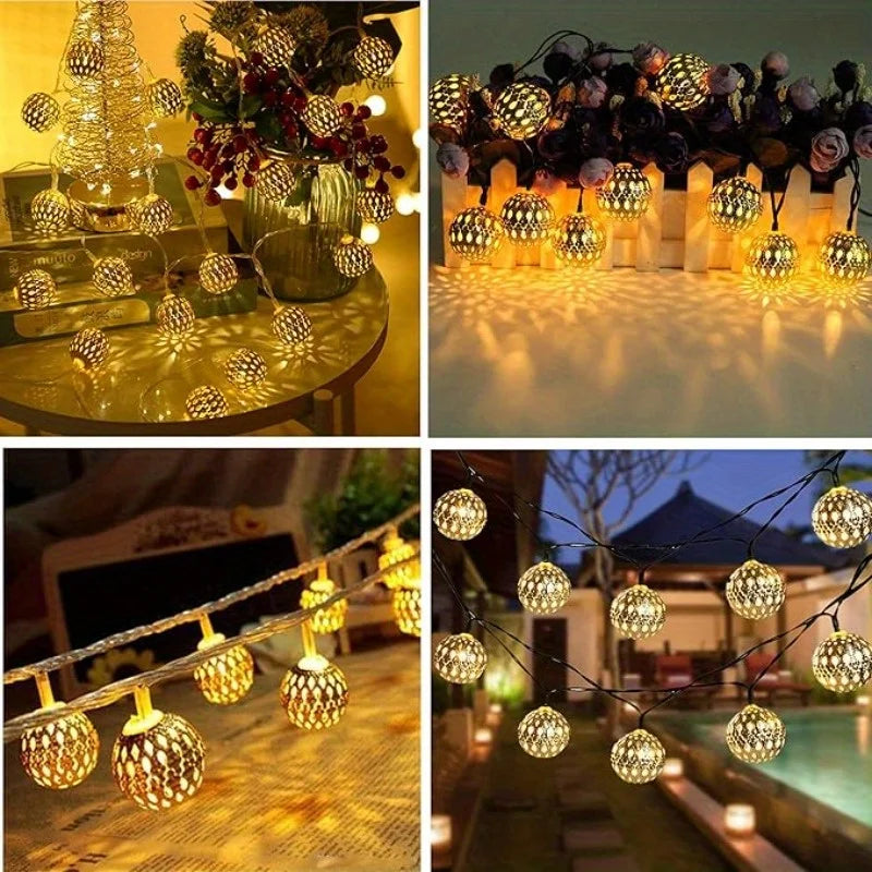 Aura Moroccan Solar Lantern-Ball Lights — Patio & Fence