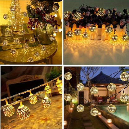 Aura Moroccan Solar Lantern-Ball Lights — Patio & Fence