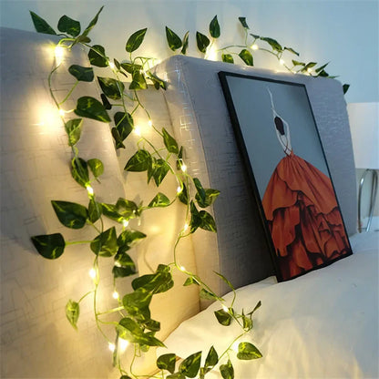 Aura Vine Fairy Lights — Battery Leaf Garland