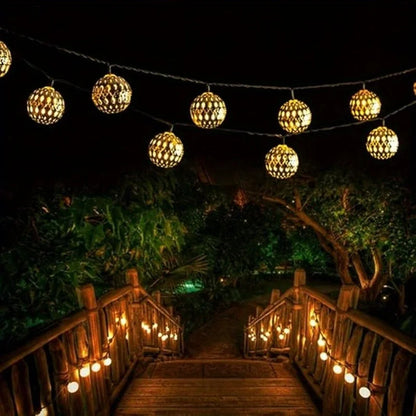 Aura Moroccan Solar Lantern-Ball Lights — Patio & Fence