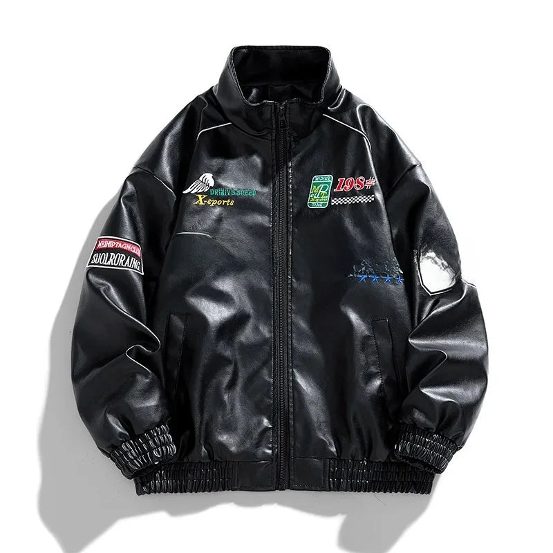 Korean American Style Leather Jacket