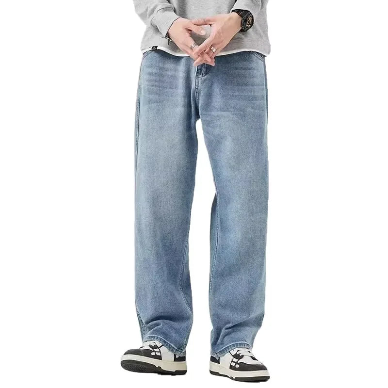 Washed Wide-Leg Jeans – Retro American Vibe