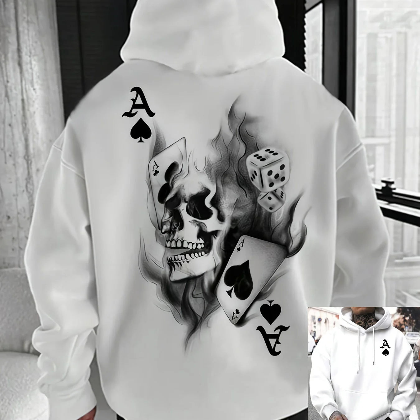 Skull Print Hoodie – Warm Casual Streetwear