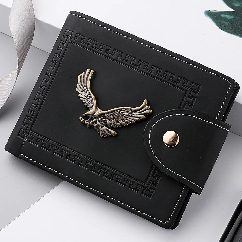 Men’s PU Leather Wallet – Slim Folding Card Holder