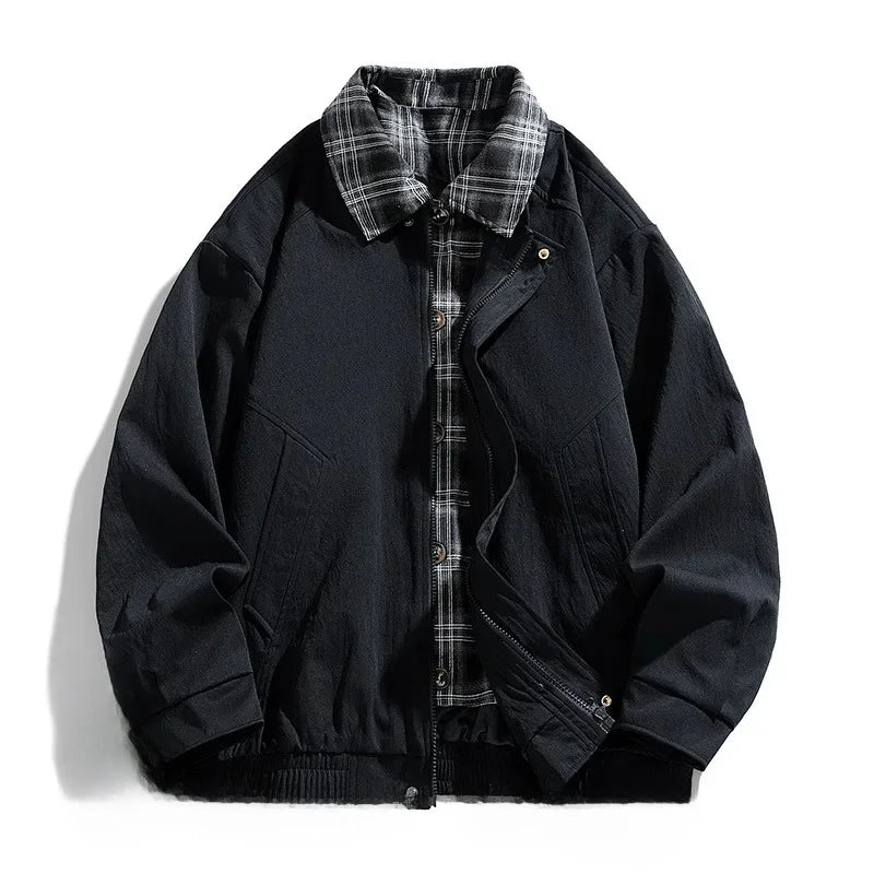 Retro Plaid Patchwork Jacket