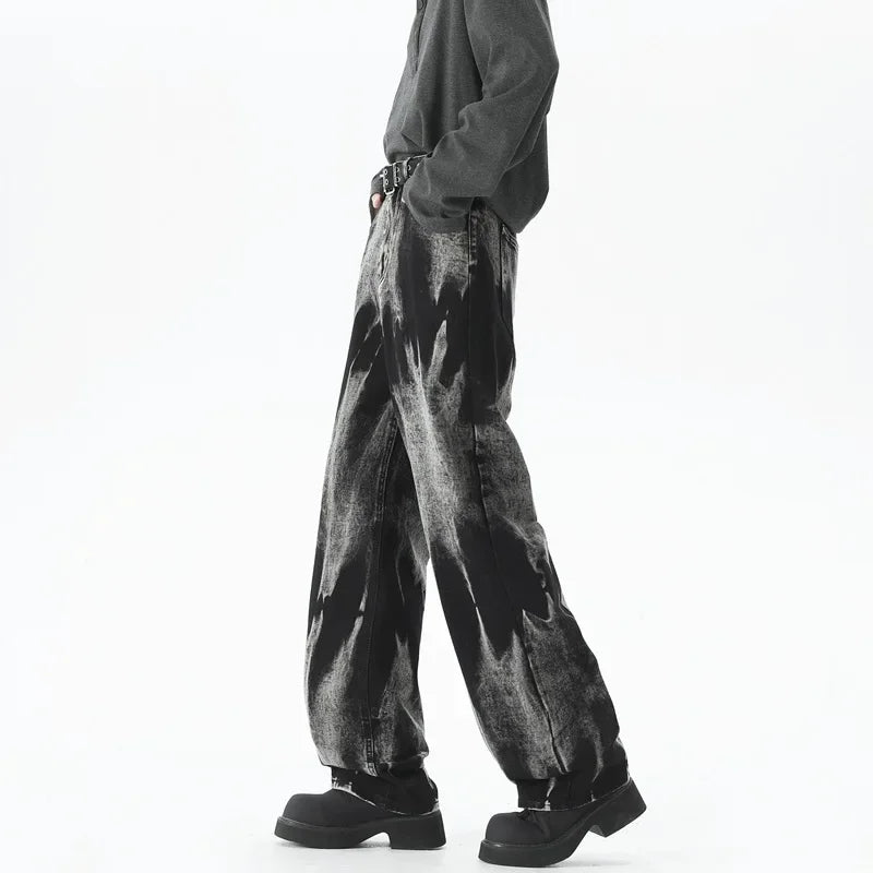 Curly Wash Straight-Leg Jeans