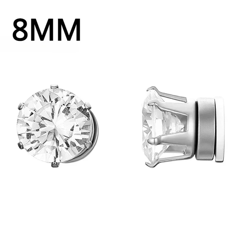 Magnetic Crystal Stud Earrings – Non-Piercing