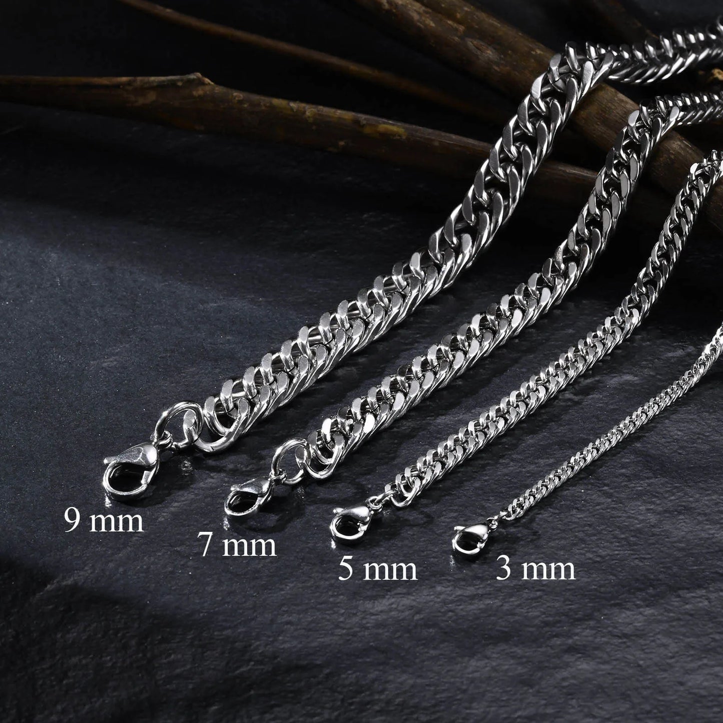 Classic Silver Cuban Chain – Stainless Steel