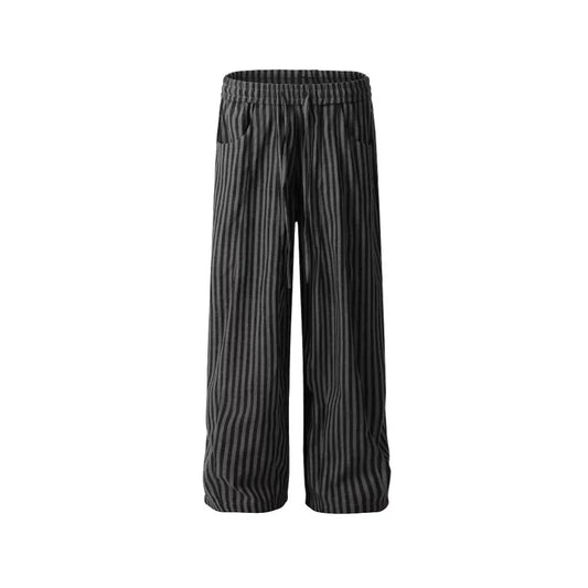 Retro Striped Wide-Leg Pants