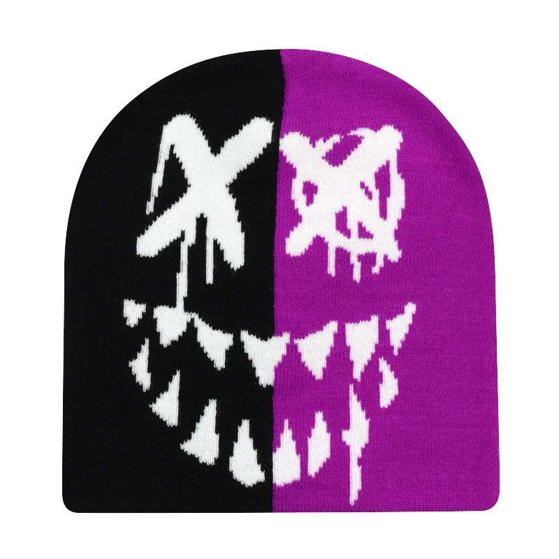 Y2K Skull Knit Beanie