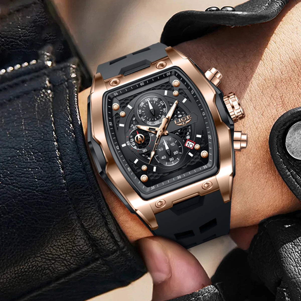 Luminous Chronograph Silicone Strap Wristwatch