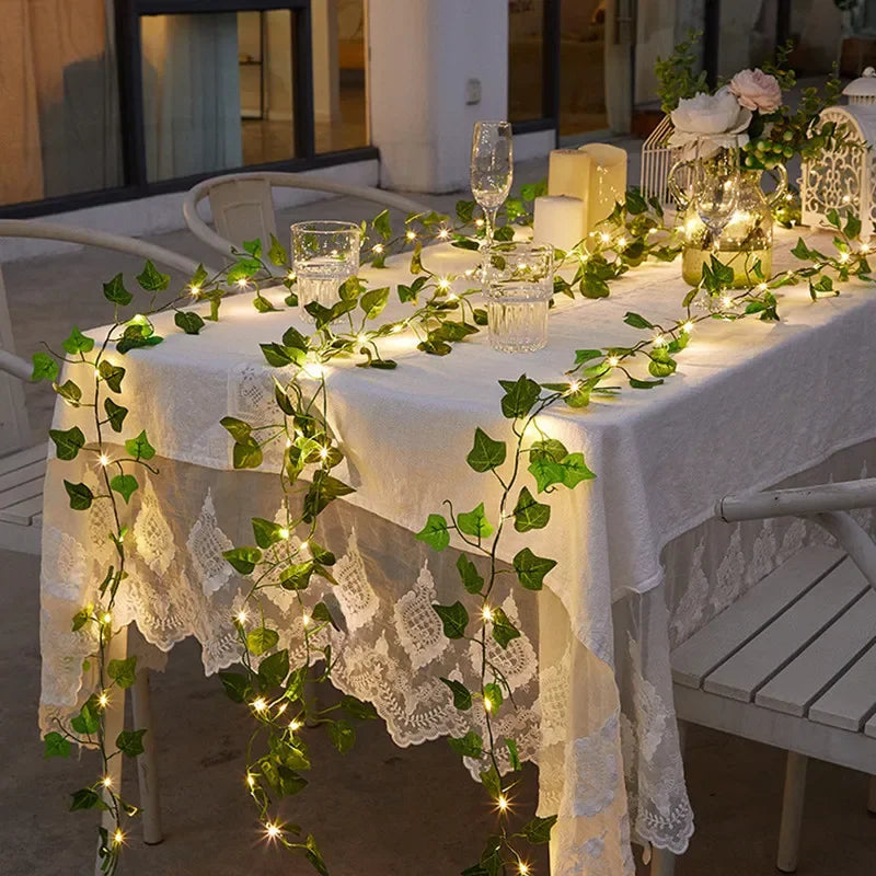 Aura Vine Fairy Lights — Battery Leaf Garland