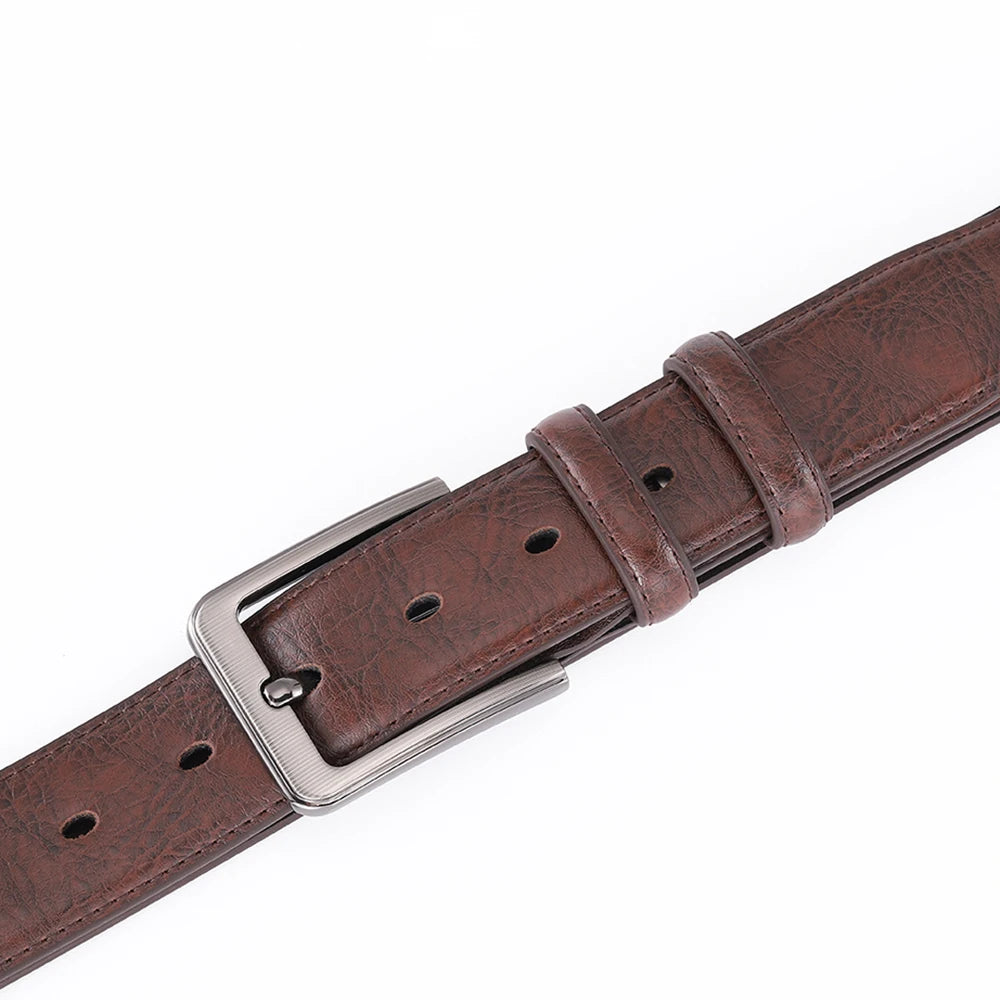 pin buckle leather belt