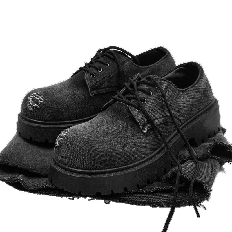 Vintage Denim Derby shoes