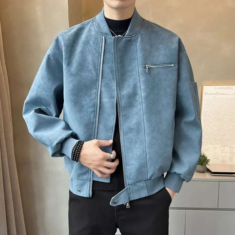 Double Zipper Leather Jacket