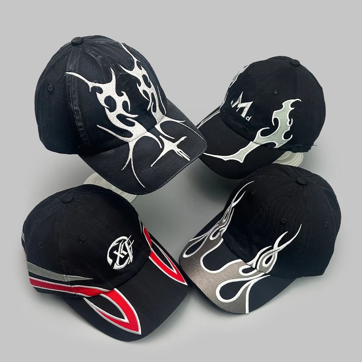 American Flame Embroidered Baseball Cap