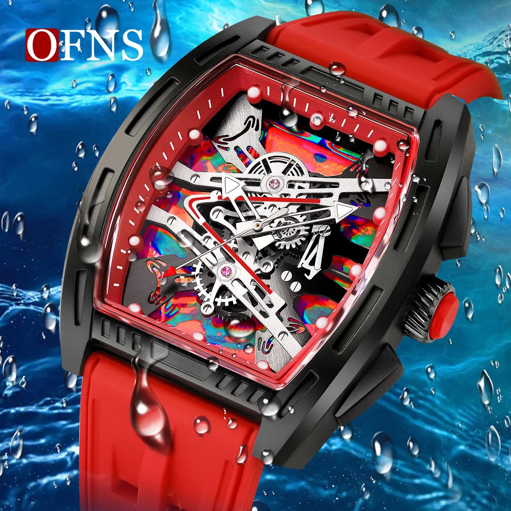 Tonneau Colorful Dial Quartz Watch