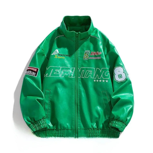 Korean American Style Leather Jacket