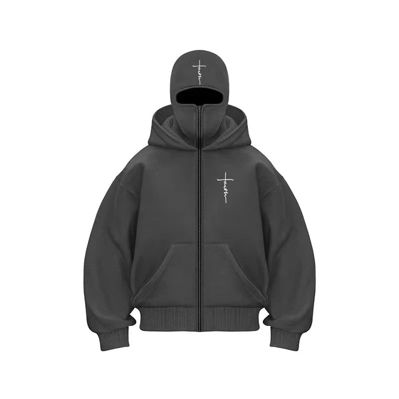 Faith Cross Hoodie – Y2K Harajuku Street Style 2025