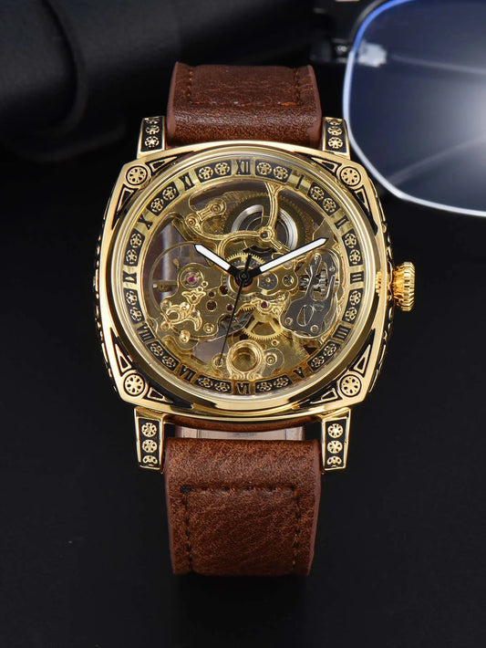 Retro Carved Automatic Watch
