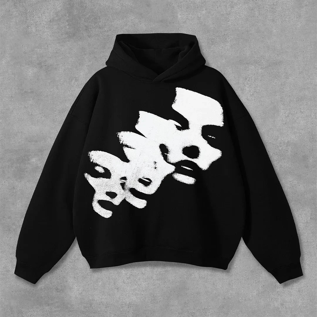 Y2K Letter Print Zip Hoodie – Vintage Gothic Streetwear