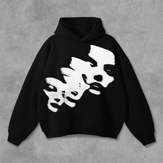 Y2K Letter Print Zip Hoodie – Vintage Gothic Streetwear