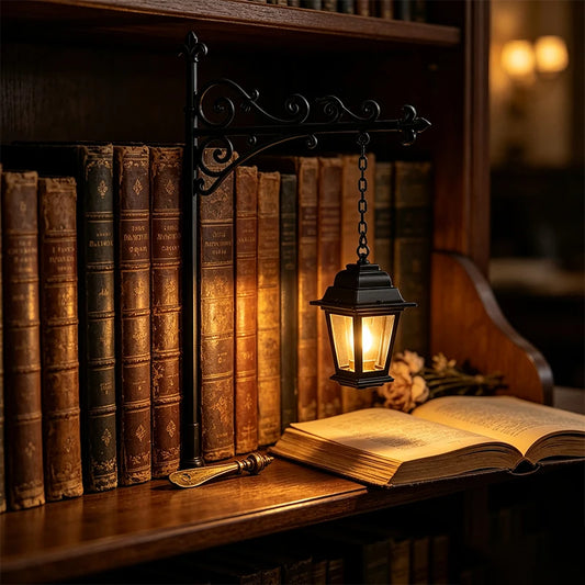 Library Lantern — Mini Bookshelf Lamp