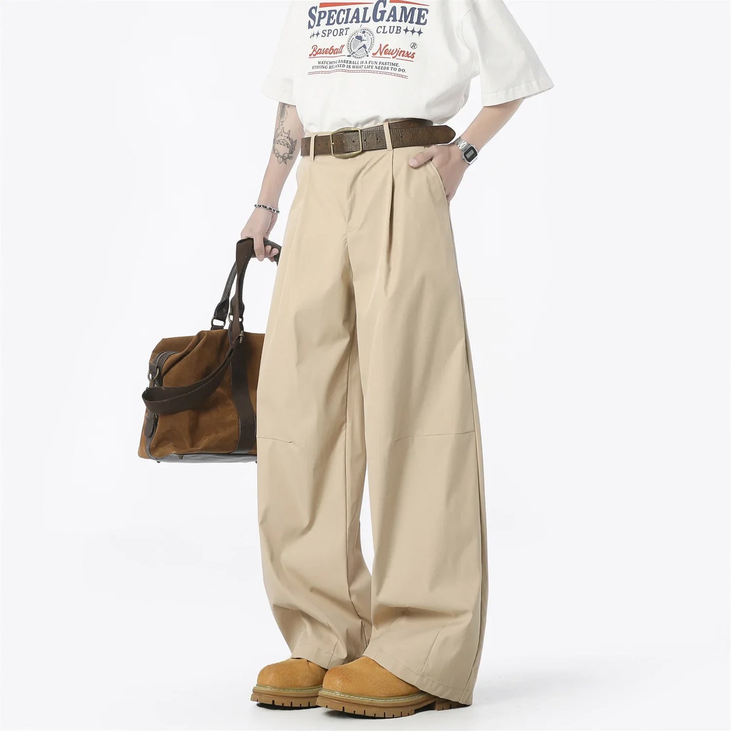 American Retro High-Waist Trousers