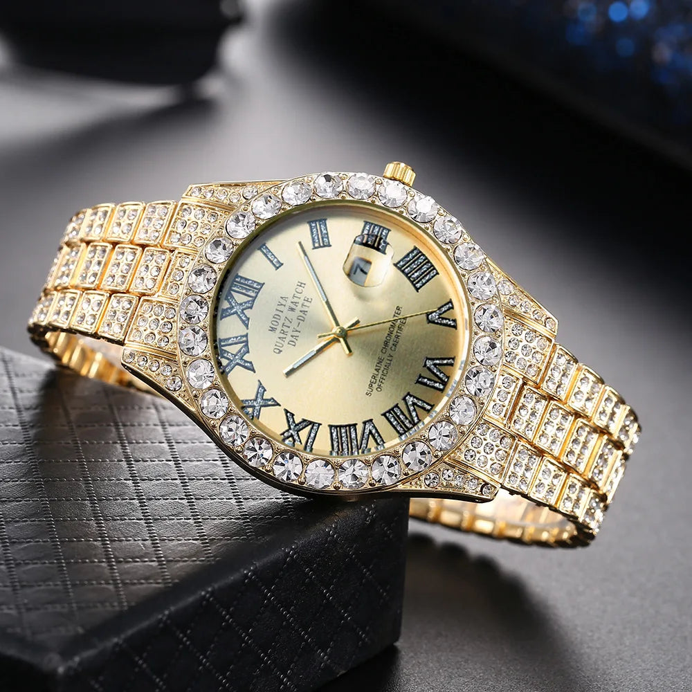 Hip Hop Iced Out Rhinestone Watch