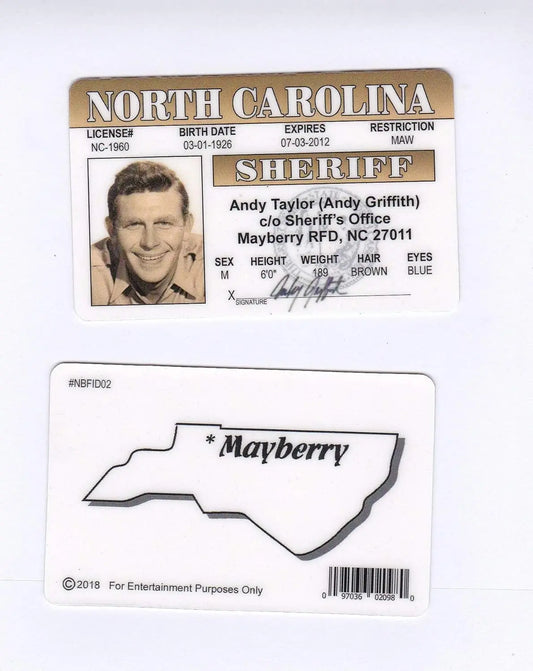Fake ID Novelty Card – Andy Taylor Collectible Gift