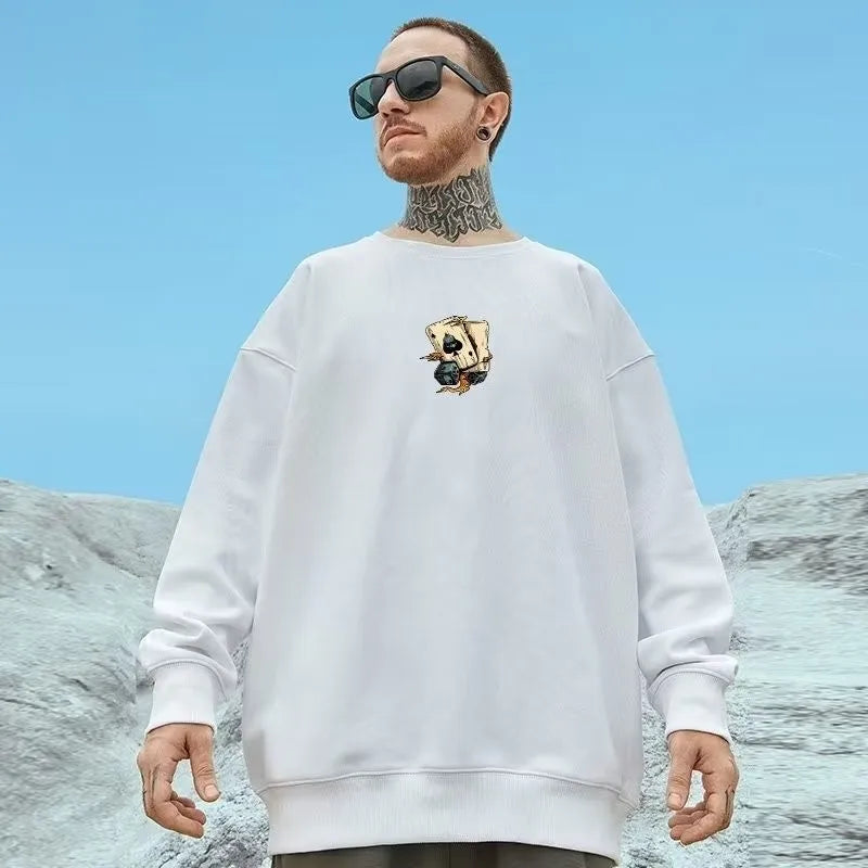 Oversized Play Cards Sweatshirt – American Street Style