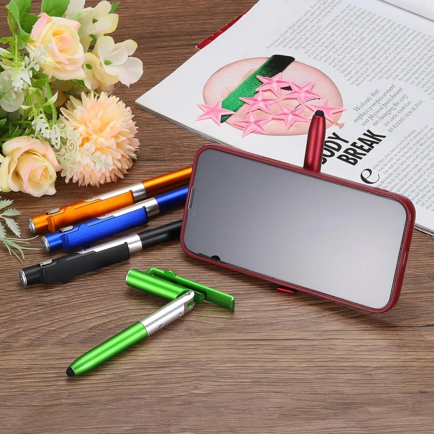 4 In 1 Multifunction Ballpoint Pen with LED Light