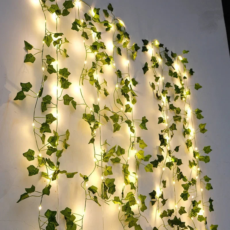 Aura Vine Fairy Lights — Battery Leaf Garland