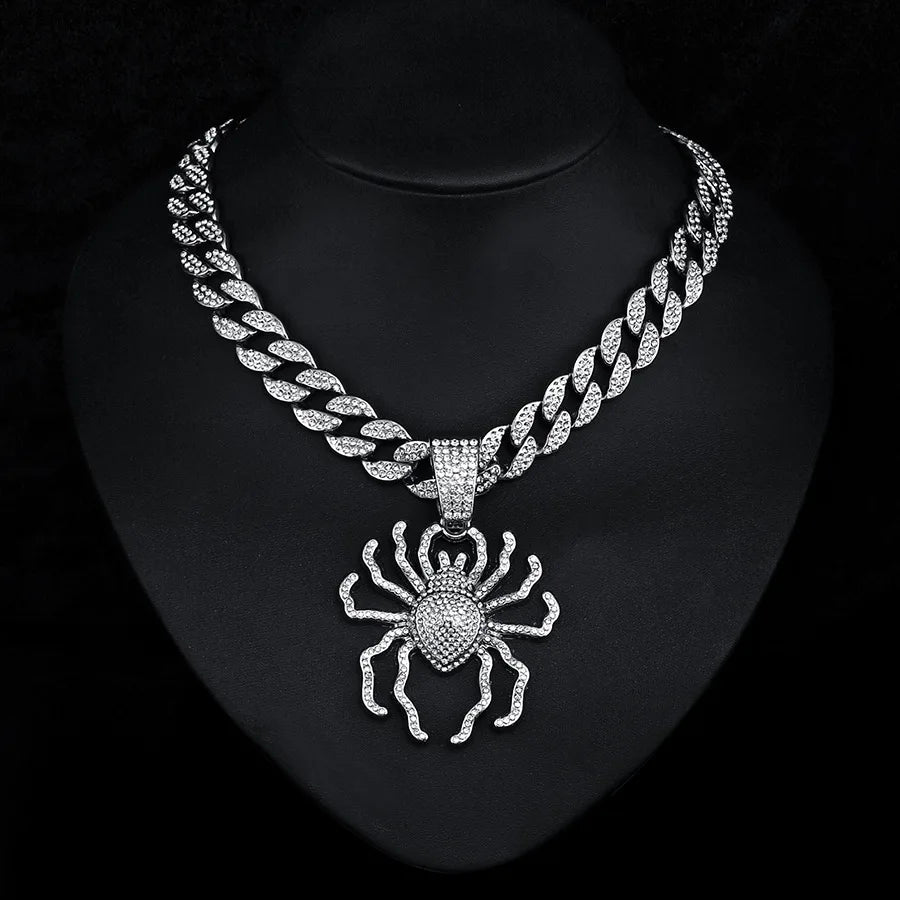 3D Crystal Spider Pendant