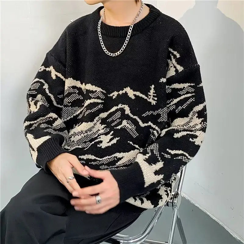 Vintage Jacquard Knit Sweater