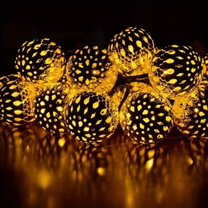 Aura Moroccan Solar Lantern-Ball Lights — Patio & Fence