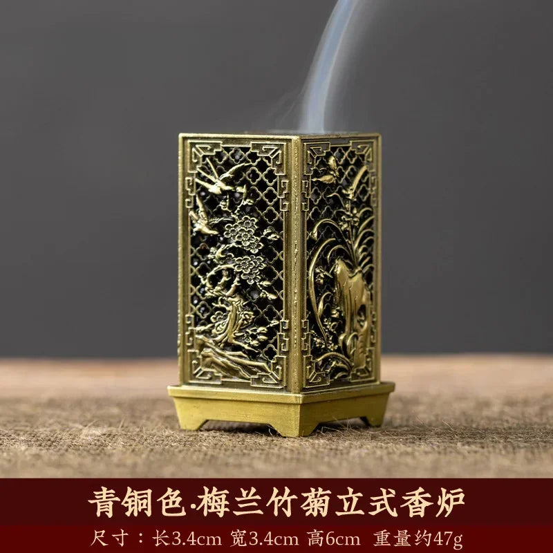 Plum Blossom Incense Holder — Vertical Alloy Burner